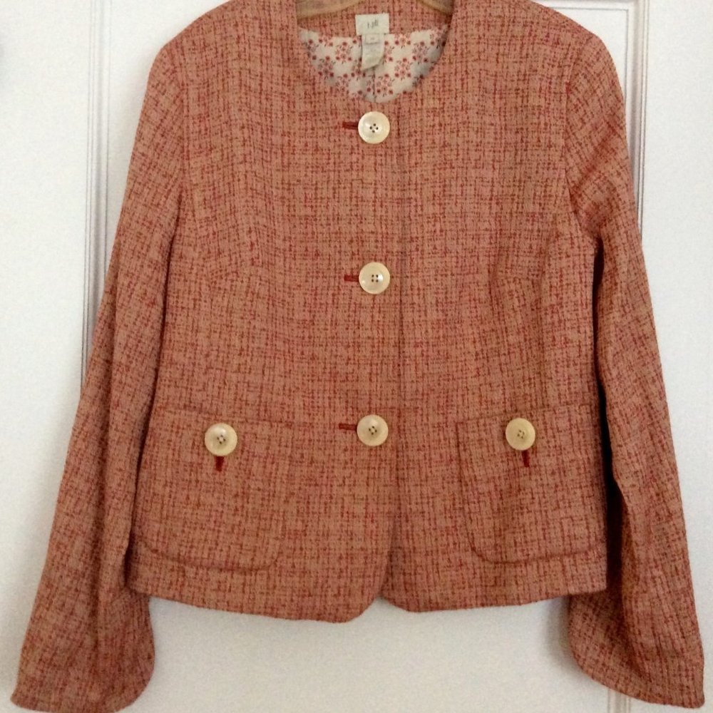 J. JILL boxy retro look jacket blazer Size 14 NWOT